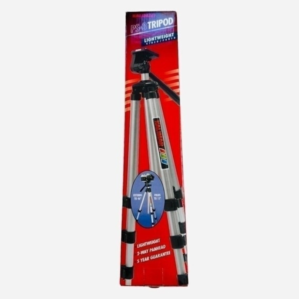 Kalimar PS-3 Aluminum Lightweight Compact Tripod Video Photo Camera Non-Slip New